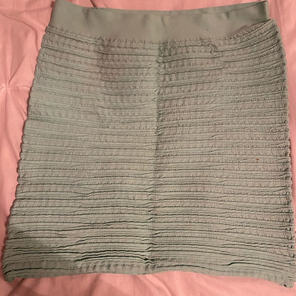 Ruched banded mint skirt